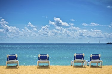 Beautiful beach in Philipsburg, Saint Maarten