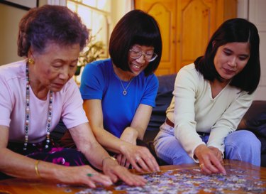 Women with Puzzle