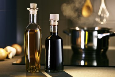 Oil and vingar in kitchen