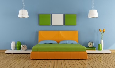 Colorful contemporary bedroom