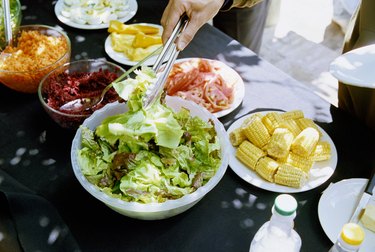 Salad and vegetables