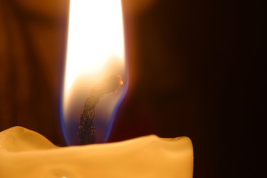 Burning candle close-up