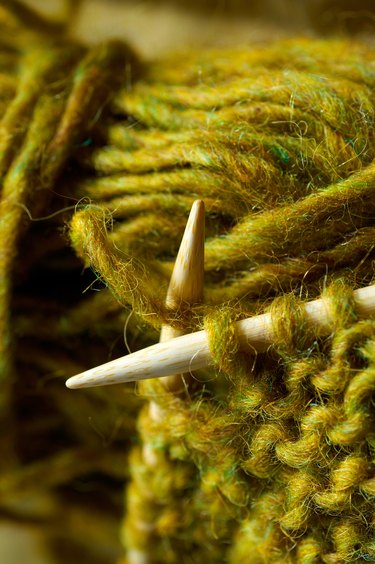Crochet needles and yarn