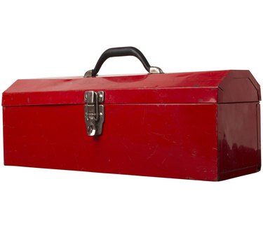 Red Metal Tool Box