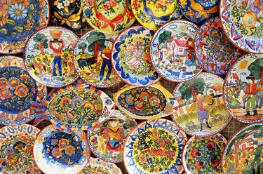 Colorful Plates, Sintra, Portugal