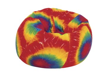 Tie-dyed beanbag chair