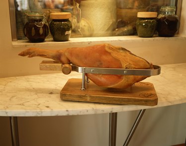 Ham hock on counter