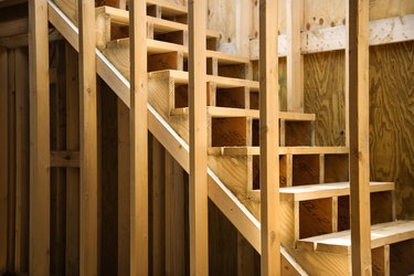 Staircase in home under construction