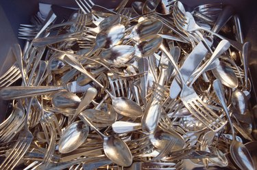 Shiny clean silverware