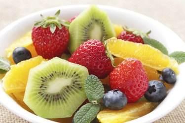 fresh fruits salad in bowl