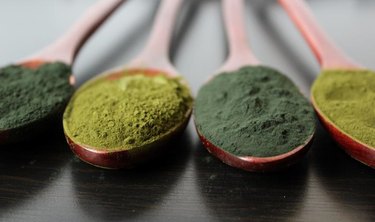 Spirulina and Chorella supplement powder