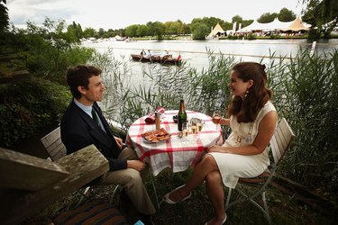 Spectators Enjoy The Start Of The Henley Royal Regatta