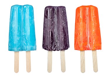 Popsicles isolated on white