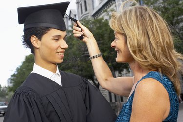 Mother and son at graduation