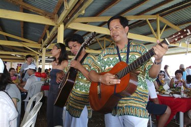 Guitarists performing