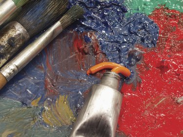 Paintbrush and tube of paint