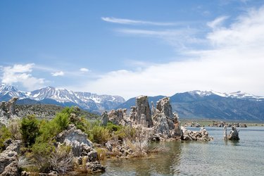 Mono Lake and the Sierra Nevada mountains, California