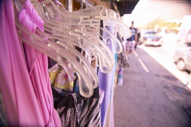 Clothing on hangers