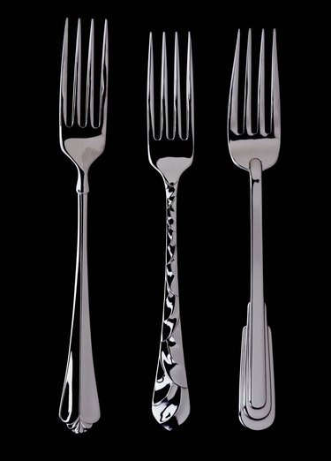 Row of forks