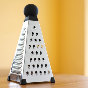 close up view of a grater