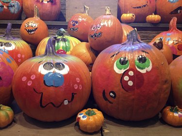 Pumpkins Painted for Halloween