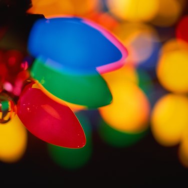 Christmas lights of various colors