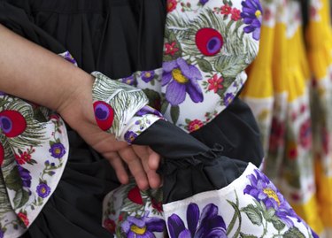 New Mexican Fiesta: Long Ruffled Skirts (Close-Up)