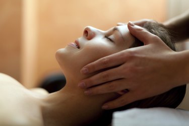 Woman having a massage