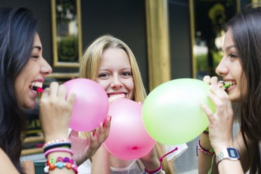 young friends having a party