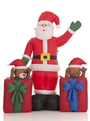 Inflatable Santa Clause Lawn Decoration (Isolated)