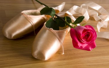 Ballet slipper - shoes with rose