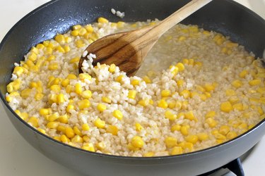 Cooking rice and corn
