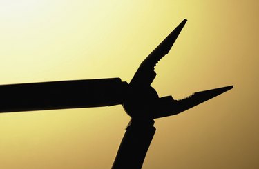 Silhouette of a pair of pliers