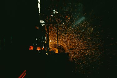 Welding sparks