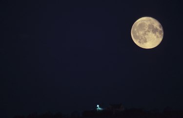 Full moon and night sky