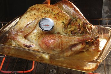 Roasted Turkey With Meat Thermometer