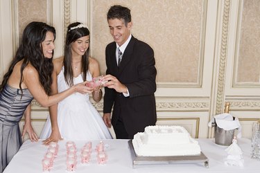 Lighting candles for quinceanera