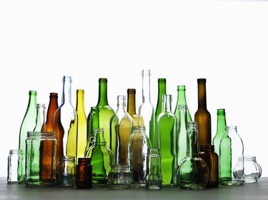 Collection of bottles of various colours