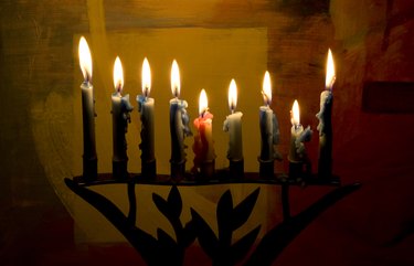 Hanukkah Menora and candles