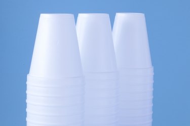 Stacks of insulated cups