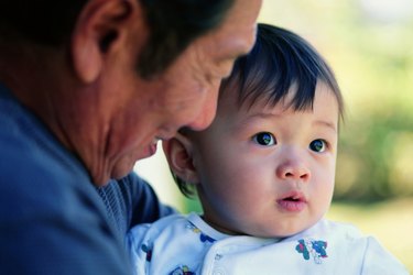 Grandfather with grandchild