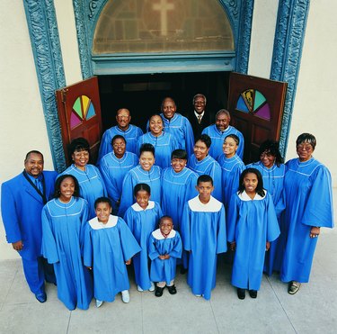 Elevated Portrait of a Church Choir