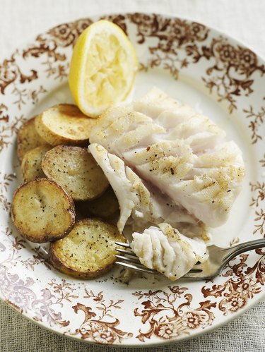 Filet of Cod with pan roasted potatoes