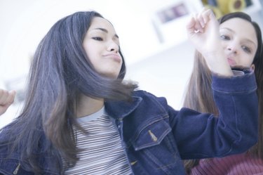 Teenagers dancing