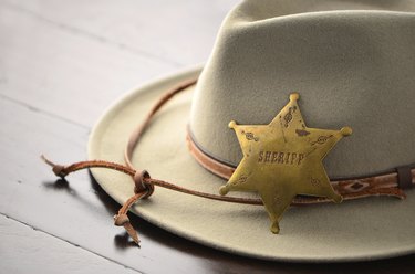 Cowboy hat with Sheriff badge