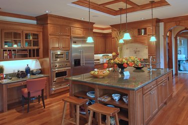 Compliment Cherry Cabinets