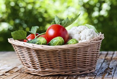 vegetables in basket