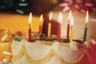 Birthday cake with candles