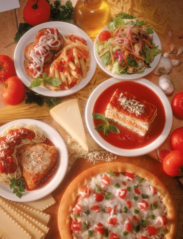 Spread of Italian food