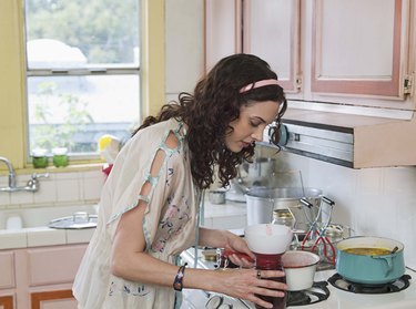 Woman with preserves